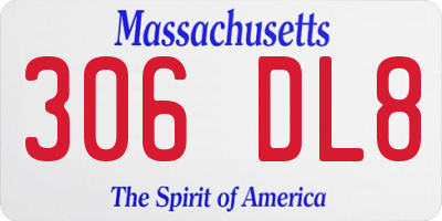 MA license plate 306DL8