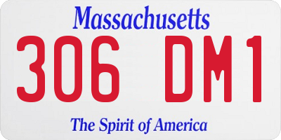 MA license plate 306DM1