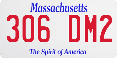 MA license plate 306DM2