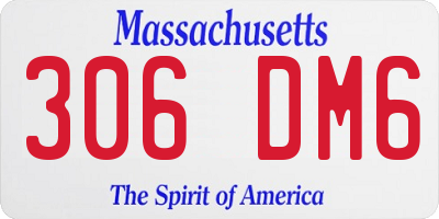 MA license plate 306DM6