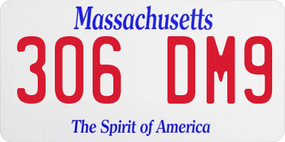 MA license plate 306DM9