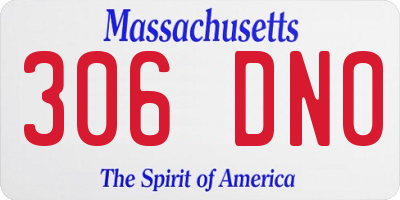 MA license plate 306DN0