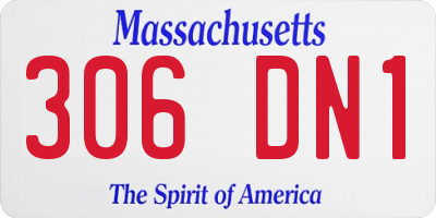 MA license plate 306DN1
