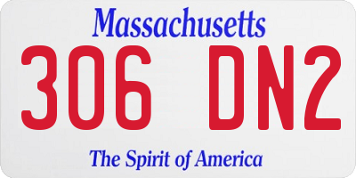 MA license plate 306DN2