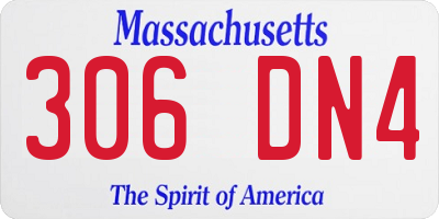 MA license plate 306DN4