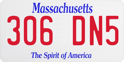 MA license plate 306DN5