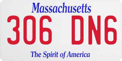 MA license plate 306DN6