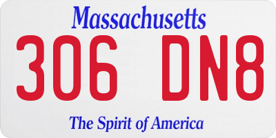 MA license plate 306DN8