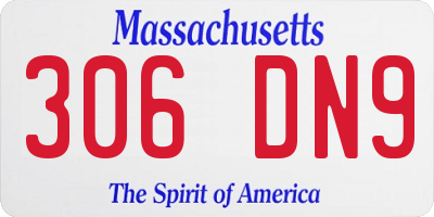 MA license plate 306DN9