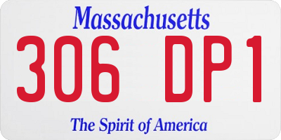MA license plate 306DP1