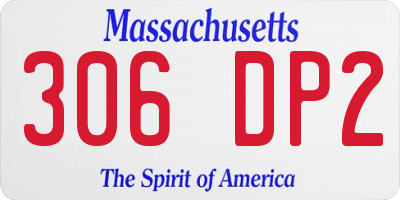 MA license plate 306DP2