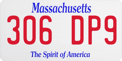 MA license plate 306DP9