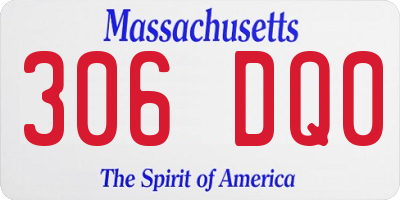 MA license plate 306DQ0