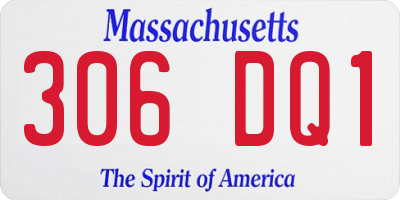 MA license plate 306DQ1
