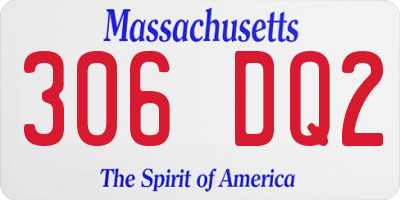 MA license plate 306DQ2