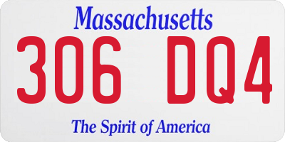 MA license plate 306DQ4