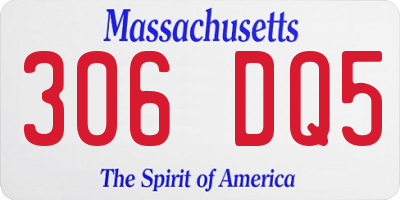 MA license plate 306DQ5