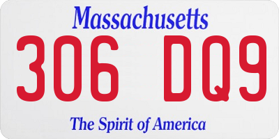 MA license plate 306DQ9