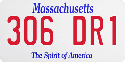 MA license plate 306DR1