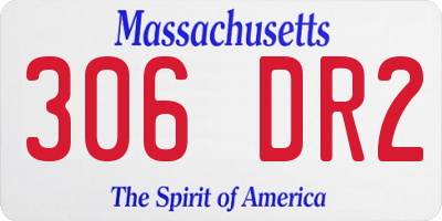 MA license plate 306DR2