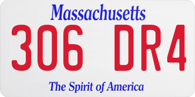 MA license plate 306DR4
