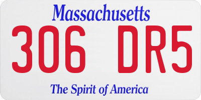 MA license plate 306DR5