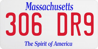 MA license plate 306DR9