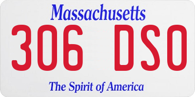 MA license plate 306DS0