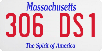 MA license plate 306DS1