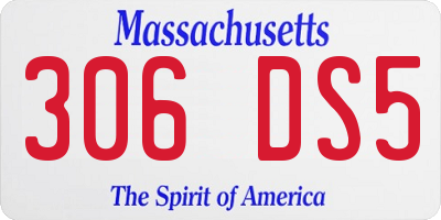 MA license plate 306DS5