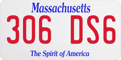 MA license plate 306DS6