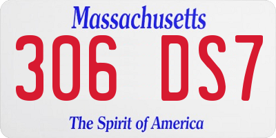 MA license plate 306DS7