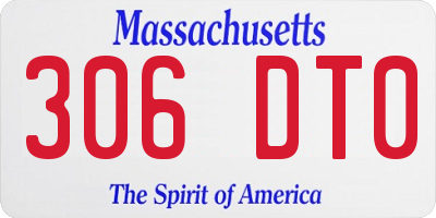 MA license plate 306DT0