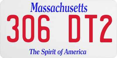 MA license plate 306DT2