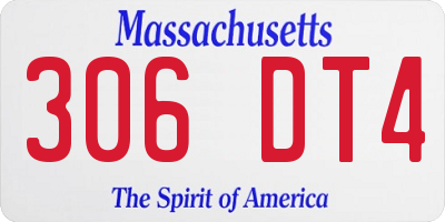 MA license plate 306DT4