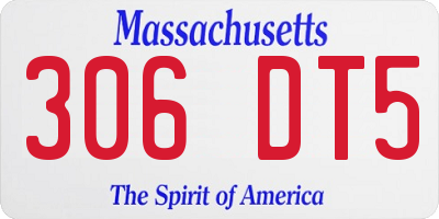 MA license plate 306DT5
