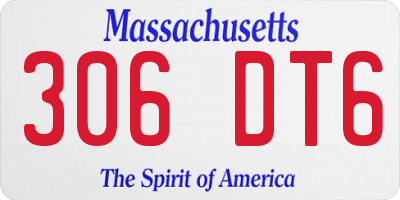MA license plate 306DT6