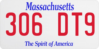 MA license plate 306DT9