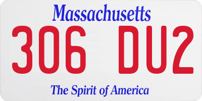 MA license plate 306DU2
