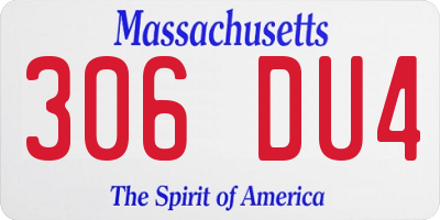 MA license plate 306DU4