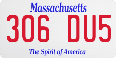 MA license plate 306DU5