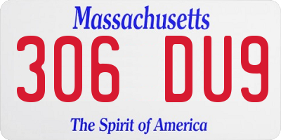 MA license plate 306DU9