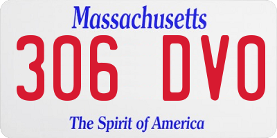 MA license plate 306DV0