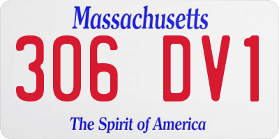 MA license plate 306DV1