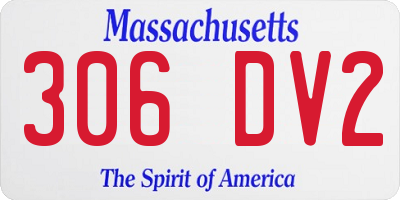 MA license plate 306DV2
