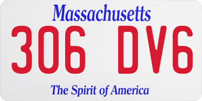 MA license plate 306DV6
