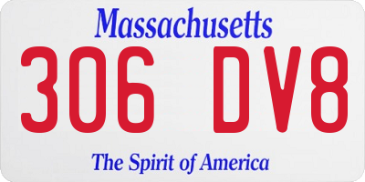 MA license plate 306DV8
