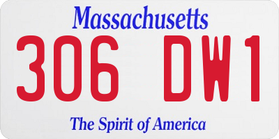 MA license plate 306DW1