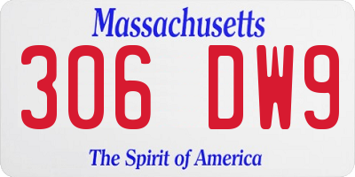 MA license plate 306DW9