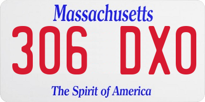 MA license plate 306DX0